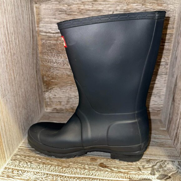 Hunter Womens Original Short Boots Waterproof Rain Navy Blue Matte - Picture 5 of 10